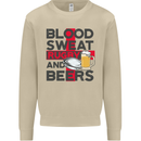 Blood Sweat Rugby and Beers England Funny Mens Sweatshirt Jumper Sand