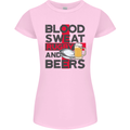 Blood Sweat Rugby and Beers England Funny Womens Petite Cut T-Shirt Light Pink