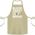 Blood Sweat Rugby and Beers Funny Cotton Apron 100% Organic Khaki
