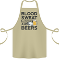 Blood Sweat Rugby and Beers Funny Cotton Apron 100% Organic Khaki