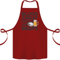 Blood Sweat Rugby and Beers Funny Cotton Apron 100% Organic Maroon