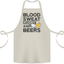 Blood Sweat Rugby and Beers Funny Cotton Apron 100% Organic Natural