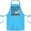 Blood Sweat Rugby and Beers Funny Cotton Apron 100% Organic Turquoise