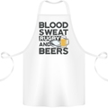 Blood Sweat Rugby and Beers Funny Cotton Apron 100% Organic White