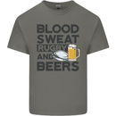 Blood Sweat Rugby and Beers Funny Mens Cotton T-Shirt Tee Top Charcoal