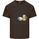 Blood Sweat Rugby and Beers Funny Mens Cotton T-Shirt Tee Top Dark Chocolate