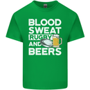 Blood Sweat Rugby and Beers Funny Mens Cotton T-Shirt Tee Top Irish Green