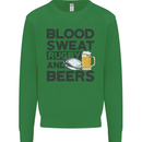 Blood Sweat Rugby and Beers Funny Mens Sweatshirt Jumper Irish Green