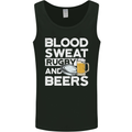 Blood Sweat Rugby and Beers Funny Mens Vest Tank Top Black