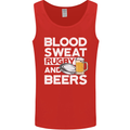 Blood Sweat Rugby and Beers Funny Mens Vest Tank Top Red