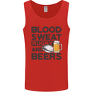 Blood Sweat Rugby and Beers Funny Mens Vest Tank Top Red
