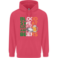 Blood Sweat Rugby and Beers Ireland Funny Childrens Kids Hoodie Heliconia
