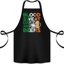 Blood Sweat Rugby and Beers Ireland Funny Cotton Apron 100% Organic Black