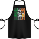 Blood Sweat Rugby and Beers Ireland Funny Cotton Apron 100% Organic Black