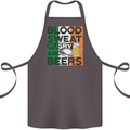 Blood Sweat Rugby and Beers Ireland Funny Cotton Apron 100% Organic Dark Grey