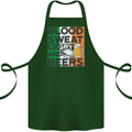 Blood Sweat Rugby and Beers Ireland Funny Cotton Apron 100% Organic Forest Green