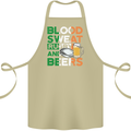 Blood Sweat Rugby and Beers Ireland Funny Cotton Apron 100% Organic Khaki