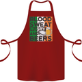 Blood Sweat Rugby and Beers Ireland Funny Cotton Apron 100% Organic Maroon