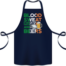 Blood Sweat Rugby and Beers Ireland Funny Cotton Apron 100% Organic Navy Blue
