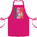 Blood Sweat Rugby and Beers Ireland Funny Cotton Apron 100% Organic Pink