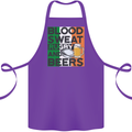 Blood Sweat Rugby and Beers Ireland Funny Cotton Apron 100% Organic Purple
