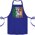 Blood Sweat Rugby and Beers Ireland Funny Cotton Apron 100% Organic Royal Blue
