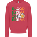 Blood Sweat Rugby and Beers Ireland Funny Kids Sweatshirt Jumper Heliconia