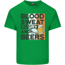 Blood Sweat Rugby and Beers Ireland Funny Kids T-Shirt Childrens Irish Green
