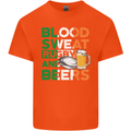 Blood Sweat Rugby and Beers Ireland Funny Kids T-Shirt Childrens Orange