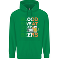Blood Sweat Rugby and Beers Ireland Funny Mens 80% Cotton Hoodie Irish Green