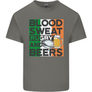 Blood Sweat Rugby and Beers Ireland Funny Mens Cotton T-Shirt Tee Top Charcoal