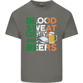 Blood Sweat Rugby and Beers Ireland Funny Mens Cotton T-Shirt Tee Top Charcoal