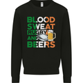 Blood Sweat Rugby and Beers Ireland Funny Mens Sweatshirt Jumper Black