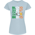 Blood Sweat Rugby and Beers Ireland Funny Womens Petite Cut T-Shirt Light Blue