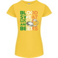Blood Sweat Rugby and Beers Ireland Funny Womens Petite Cut T-Shirt Yellow