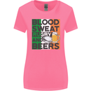 Blood Sweat Rugby and Beers Ireland Funny Womens Wider Cut T-Shirt Azalea