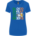 Blood Sweat Rugby and Beers Ireland Funny Womens Wider Cut T-Shirt Royal Blue