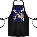 Blood Sweat Rugby and Beers Scotland Funny Cotton Apron 100% Organic Black