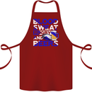 Blood Sweat Rugby and Beers Scotland Funny Cotton Apron 100% Organic Maroon