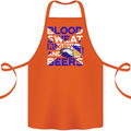 Blood Sweat Rugby and Beers Scotland Funny Cotton Apron 100% Organic Orange