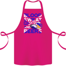 Blood Sweat Rugby and Beers Scotland Funny Cotton Apron 100% Organic Pink