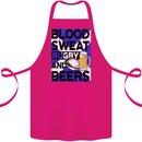 Blood Sweat Rugby and Beers Scotland Funny Cotton Apron 100% Organic Pink