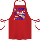 Blood Sweat Rugby and Beers Scotland Funny Cotton Apron 100% Organic Red