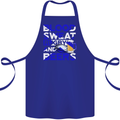 Blood Sweat Rugby and Beers Scotland Funny Cotton Apron 100% Organic Royal Blue