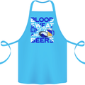 Blood Sweat Rugby and Beers Scotland Funny Cotton Apron 100% Organic Turquoise