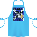 Blood Sweat Rugby and Beers Scotland Funny Cotton Apron 100% Organic Turquoise