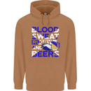 Blood Sweat Rugby and Beers Scotland Funny Mens 80% Cotton Hoodie Caramel Latte
