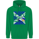 Blood Sweat Rugby and Beers Scotland Funny Mens 80% Cotton Hoodie Irish Green