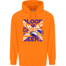 Blood Sweat Rugby and Beers Scotland Funny Mens 80% Cotton Hoodie Orange