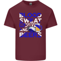 Blood Sweat Rugby and Beers Scotland Funny Mens Cotton T-Shirt Tee Top Maroon